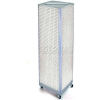 Azar Displays 700406-WHT Four-Sided Spinning Pegboard Floor Display W/ Wheels, 16" x 60", White