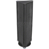 Azar Displays 700450-BLK Three-Sided Spinning Pegboard Floor Display, 16" x 60", Black Solid