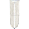 Azar Displays 700450-WHT Three-Sided Spinning Pegboard Floor Display, 16" x 60", White Solid