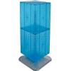 Azar Displays 701435-BLU 4-Sided Interlocking Pegboard Floor Display, 14" x 40", Blue Opaque