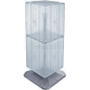 Azar Displays 701435-CLR 4-Sided Interlocking Pegboard Floor Display, 14" x 40", Clear Opaque