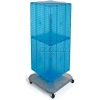 Azar Displays 701436-BLU 4-Sided Interlocking Pegboard Floor Display, 14" x 40", Blue Opaque