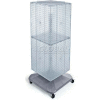 Azar Displays 701436-CLR 4-Sided Interlocking Pegboard Floor Display, 14" x 40", Clear Opaque