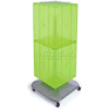 Azar Displays 701436-GRE 4-Sided Interlocking Pegboard Floor Display, 14" x 40", Green Opaque