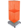 Azar Displays 701436-ORG 4-Sided Interlocking Pegboard Floor Display, 14" x 40", Orange Opaque
