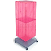 Azar Displays 701436-PNK 4-Sided Interlocking Pegboard Floor Display, 14" x 40", Pink Opaque