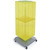 Azar Displays 701436-YEL 4-Sided Interlocking Pegboard Floor Display, 14" x 40", Yellow Opaque