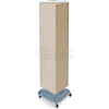 Azar Displays 701465-ALM 4-Sided Interlocking Pegboard Floor Display W/ Wheels, 14" x 60", Almond