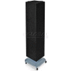 Azar Displays 701465-BLK 4-Sided Interlocking Pegboard Floor Display W/ Wheels, 14" x 60", Black