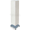 Azar Displays 701465-WHT 4-Sided Interlocking Pegboard Floor Display W/ Wheels, 14" x 60", White