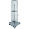 Azar Displays 703388-CLR 4-Sided Interlocking Pegboard Display W/ Wheels, 8" x 40", Clear Opaque