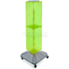 Azar Displays 703388-GRE 4-Sided Interlocking Pegboard Display W/ Wheels, 8" x 40", Green Opaque