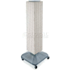 Azar Displays 703388-WHT 4-Sided Interlocking Pegboard Display W/ Wheels, 8" x 40", White Solid