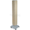 Azar Displays 703390-ALM 4-Sided Interlocking Pegboard Display W/ Wheels, 8" x 60", Almond Solid