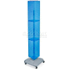 Azar Displays 703390-BLU 4-Sided Interlocking Pegboard Display W/ Wheels, 8" x 60", Blue Opaque