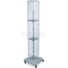 Azar Displays 703390-CLR 4-Sided Interlocking Pegboard Display W/ Wheels, 8" x 60", Clear Opaque