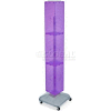Azar Displays 703390-PUR 4-Sided Interlocking Pegboard Display W/ Wheels, 8" x 60", Purple Opaque