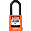 ZING RecycLock Safety Padlock, Keyed Alike, 1-1/2" Shackle, 1-3/4" Body, Orange, 7043