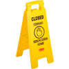 Panneau de sol Rubbermaid® 6112-78 2 faces multilingue - Fermé