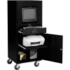 Global Industrial™ Mobile Computer Cabinet, Noir, Non assemblé