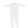 Global Industrial Disposable Polypropylene Coverall, Elastic Hood & Boots, WHT, Large, 25/Case