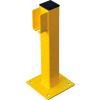 Global Industrial™ Steel Lift-Out Guard Rail End Post, Single-Rail, 20"H, Yellow