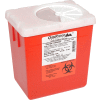 Oakridge Products 2,2 Quart Sharps Container w / Rotor Lid, Red