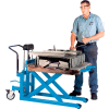 Bishamon® SkidLift™ Foot Operated Skid Truck LV-100W 2200 Lb. Cap. 27 x 42.5 Forks