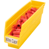 Akro-Mils Plastic Nesting Storage Shelf Bin 30110 - 2-3/4"W x 11-5/8"D x 4"H Yellow - Pkg Qty 24