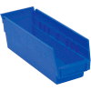 Akro-Mils Plastic Nesting Storage Shelf Bin 30120 - 4-1/8"W x 11-5/8"D x 4"H Blue - Pkg Qty 24