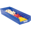 Akro-Mils Plastique Nesting Storage Shelf Bin 30184 - 8-3/8 po L x 23-5/8 po L x 4 po H Bleu - Qté par paquet : 6