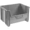 Global Industrial Plastic Hopper Bin, 19-7/8"W x 15-1/4"D x 12-7/16"H, Grey - Pkg Qty 3
