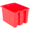 Global Industrial™ Stack and Nest Storage Container SNT190 No Lid 19-1/2 x 15-1/2 x 10, Red - Pkg Qty 6