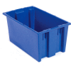 Global Industrial™ Stack and Nest Storage Container SNT200 No Lid 19-1/2 x 13-1/2 x 8, Blue - Pkg Qty 6