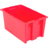 Akro-Mils Nest & Stack Tote 35180 - 18"L x 11"W x 6"H, Red - Pkg Qty 6