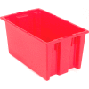 Global Industrial™ Stack and Nest Storage Container SNT180 No Lid 18 x 11 x 6, Rouge - Qté par paquet : 6