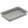 Boîte de Dandux divisible plastique empilable 50P 0112024 -  16" L x 11" W x 2-1/2 « H, gris
