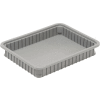 Dandux Dividable Stackable Plastic Box 50P0114034 - 22-1/2"L x 17-1/2"W x 3-1/2"H, Gray