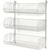 Wall Mount Basket Kit 48"W x 20"D x 12"H (3 Basket) Chrome