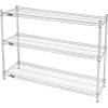 Nexel® Chrome, 3 niveaux, unité de démarrage d’étagères à fil, 48 « L x 14 « P x 34 » H