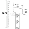 Azar Displays 800222 12 Station Display Strips, Clear