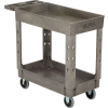 Global Industrial Utility Cart w/2 Shelves, 500 lb. Cap, 38"L x 17-1/2"W x 32-1/2"H, Gray
