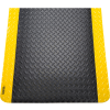 Global Industrial™ Diamond Plate Ergonomic Mat, 15/16" Thick, 3'W x 5'L, Black/Yellow Border