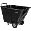 Global Industrial Standard Duty Plastic Tilt Truck, 1/2 Cu. Yd. Cap, 850 Lbs. Cap, Black