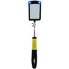 Outils généraux Miroir d’inspection en verre LED éclairé télescopique, 2 « x 3 », noir / jaune