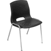 Chaise empilage Interion® Merion Collection, Plastique, Noir, qté par paquet : 4