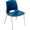 Chaise empilant ® collection Interion merion avec le dos moyen, plastique, bleu - Qté par paquet : 4
