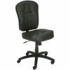 Boss Office Chair - Leather - Mid Back - Black