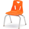 Chaise en plastique Jonti-Craft® Berries® avec pieds chromés - 12" ht - Orange