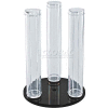 Azar Displays 900069 Vertical 3-Pole Bracelet Display, 12" High, Clear, 4 Pack